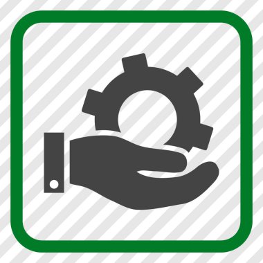 Hizmet vektör simgesi bir çerçeve içinde