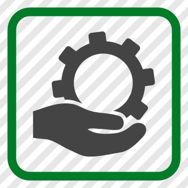 Hizmet vektör simgesi bir çerçeve içinde