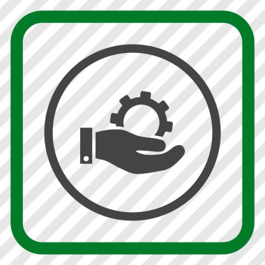 Hizmet vektör simgesi bir çerçeve içinde