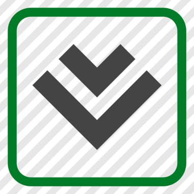 Vektör simgesi bir çerçeve içinde aşağı kaydır