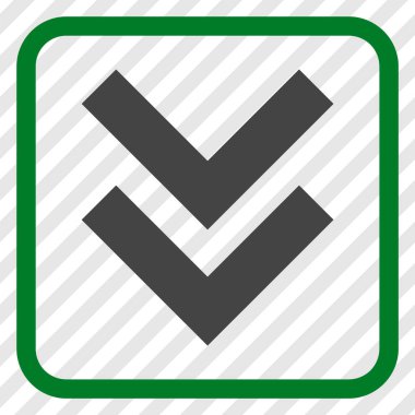 Vektör simgesi bir çerçeve içinde aşağı kaydır