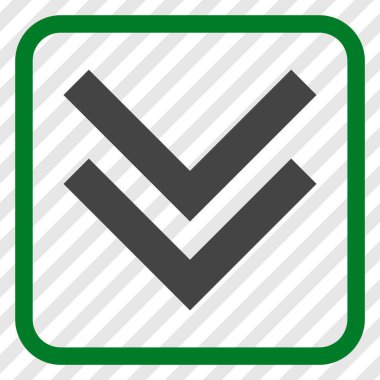 Vektör simgesi bir çerçeve içinde aşağı kaydır