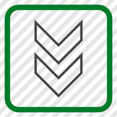 Vektör simgesi bir çerçeve içinde aşağı kaydır