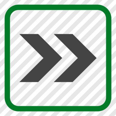 Üst karakter doğru vektör simgesi bir çerçeve içinde