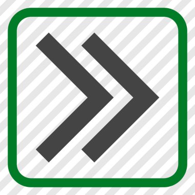 Üst karakter doğru vektör simgesi bir çerçeve içinde