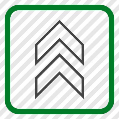 Vektör simgesi bir çerçeve içinde yukarı kayması