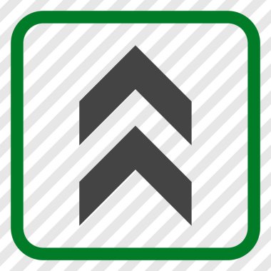 Vektör simgesi bir çerçeve içinde yukarı kayması