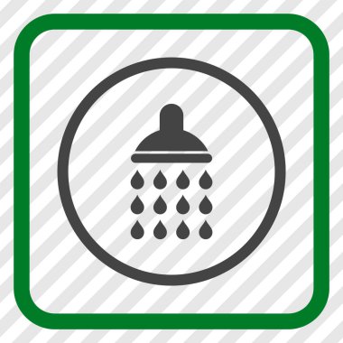 Duş vektör simgesi bir çerçeve içinde