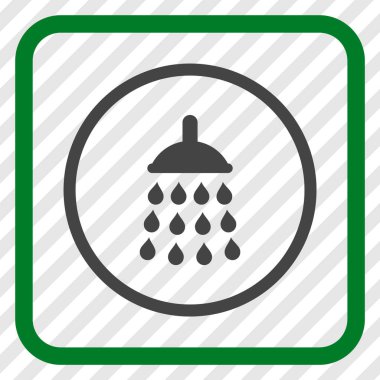 Duş vektör simgesi bir çerçeve içinde