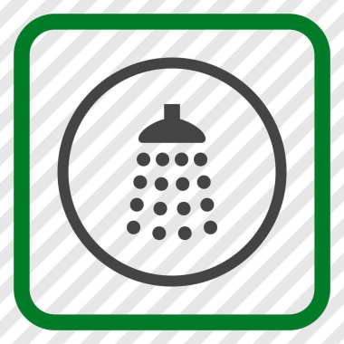 Duş vektör simgesi bir çerçeve içinde