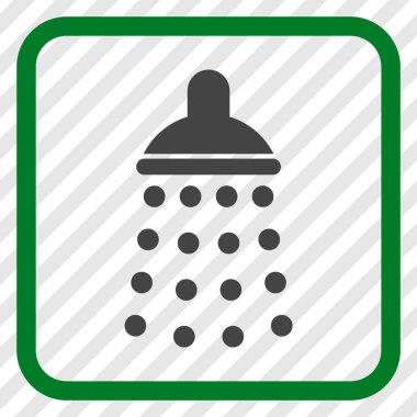 Duş vektör simgesi bir çerçeve içinde