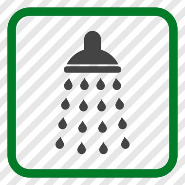 Duş vektör simgesi bir çerçeve içinde