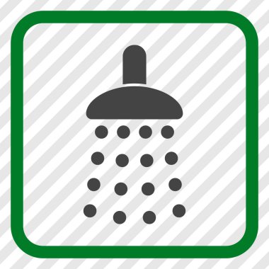 Duş vektör simgesi bir çerçeve içinde