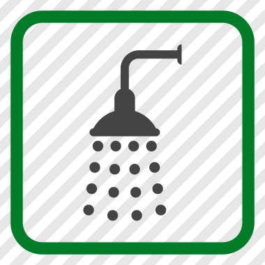 Duş vektör simgesi bir çerçeve içinde