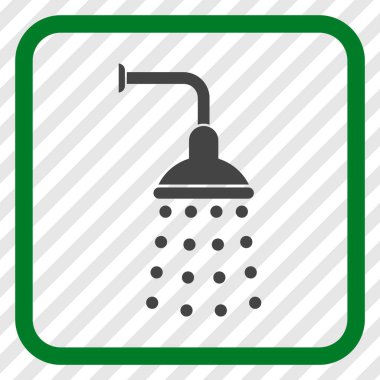 Duş vektör simgesi bir çerçeve içinde