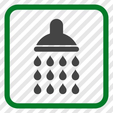 Duş vektör simgesi bir çerçeve içinde