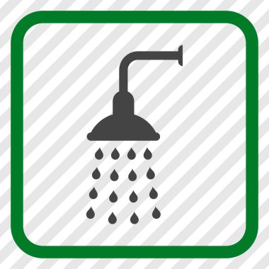 Duş vektör simgesi bir çerçeve içinde