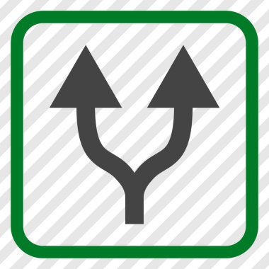 Vektör simgesi bir çerçeve içinde yukarı okları bölme