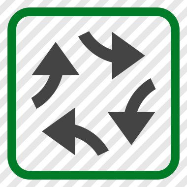 Oklar vektör simgesi bir çerçevede girdap