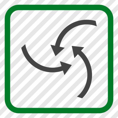 Oklar vektör simgesi bir çerçevede girdap