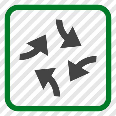 Oklar vektör simgesi bir çerçevede girdap