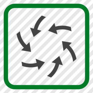 Oklar vektör simgesi bir çerçevede girdap