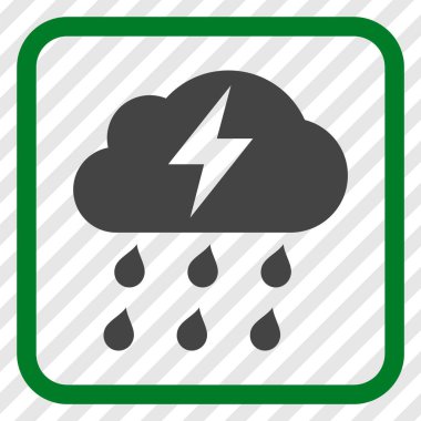 Fırtına vektör simgesi bir çerçeve içinde