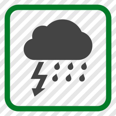 Fırtına vektör simgesi bir çerçeve içinde