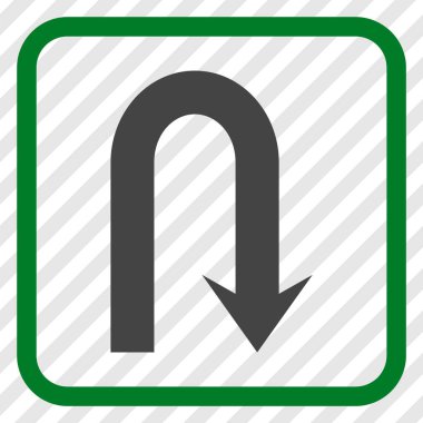 Geri vektör simge bir çerçevede açmak