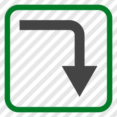 Vektör simgesi bir çerçeve içinde geri çevirmek