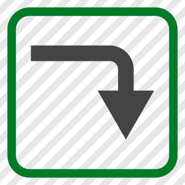 Vektör simgesi bir çerçeve içinde geri çevirmek