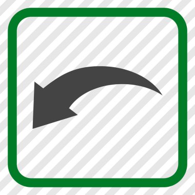 Vektör simgesi bir çerçeve içinde geri al