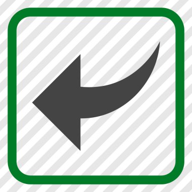 Vektör simgesi bir çerçeve içinde geri al