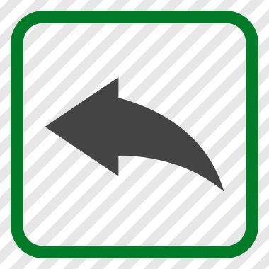 Vektör simgesi bir çerçeve içinde geri al