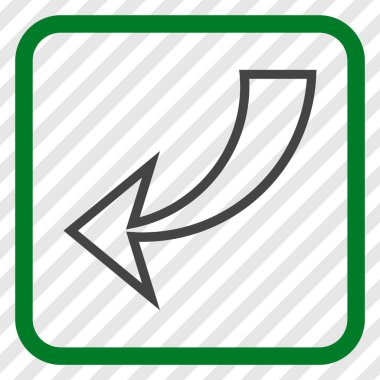 Vektör simgesi bir çerçeve içinde geri al