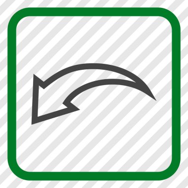 Vektör simgesi bir çerçeve içinde geri al