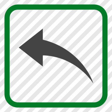 Vektör simgesi bir çerçeve içinde geri al