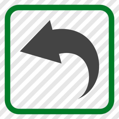 Vektör simgesi bir çerçeve içinde geri al