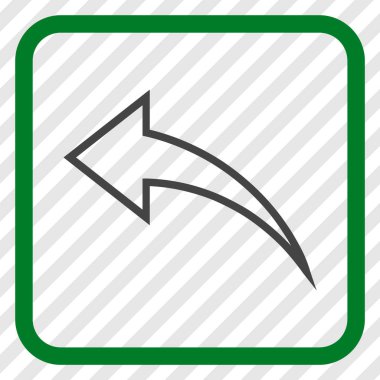 Vektör simgesi bir çerçeve içinde geri al