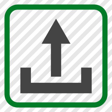 Vektör simgesi bir çerçeve içinde upload