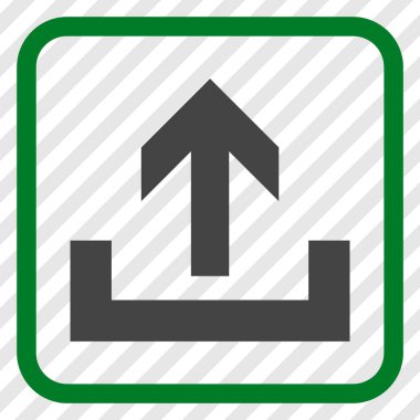 Vektör simgesi bir çerçeve içinde upload