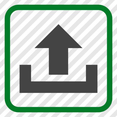 Vektör simgesi bir çerçeve içinde upload