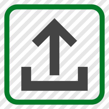 Vektör simgesi bir çerçeve içinde upload