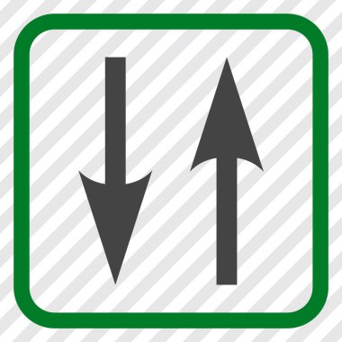 Dikey Exchange oklar bir çerçeve içinde simge vektör