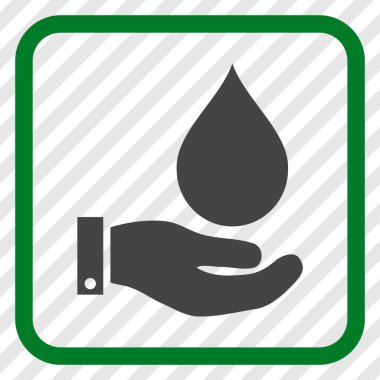 Su Servisi vektör simgesi bir çerçeve içinde