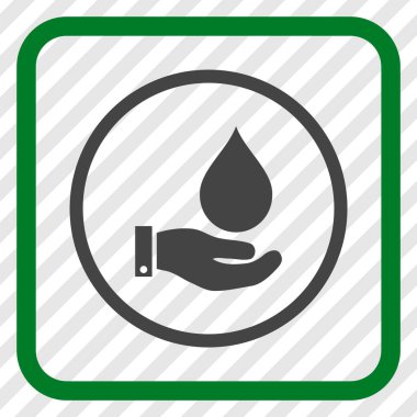 Su Servisi vektör simgesi bir çerçeve içinde