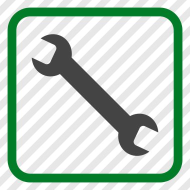 İngiliz anahtarı vektör simgesi bir çerçeve içinde