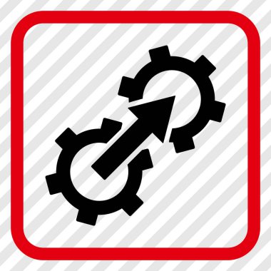 Dişli Tümleştirme vektör simgesi bir çerçeve içinde