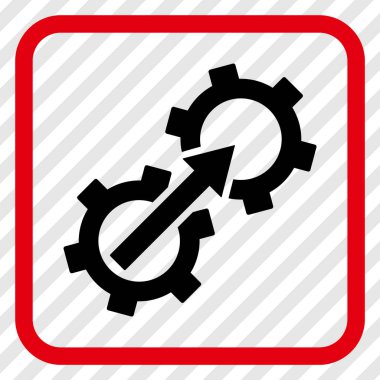 Dişli Tümleştirme vektör simgesi bir çerçeve içinde