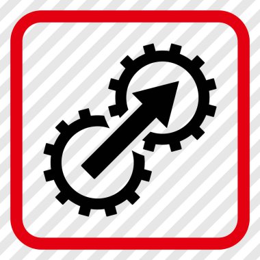 Dişli Tümleştirme vektör simgesi bir çerçeve içinde